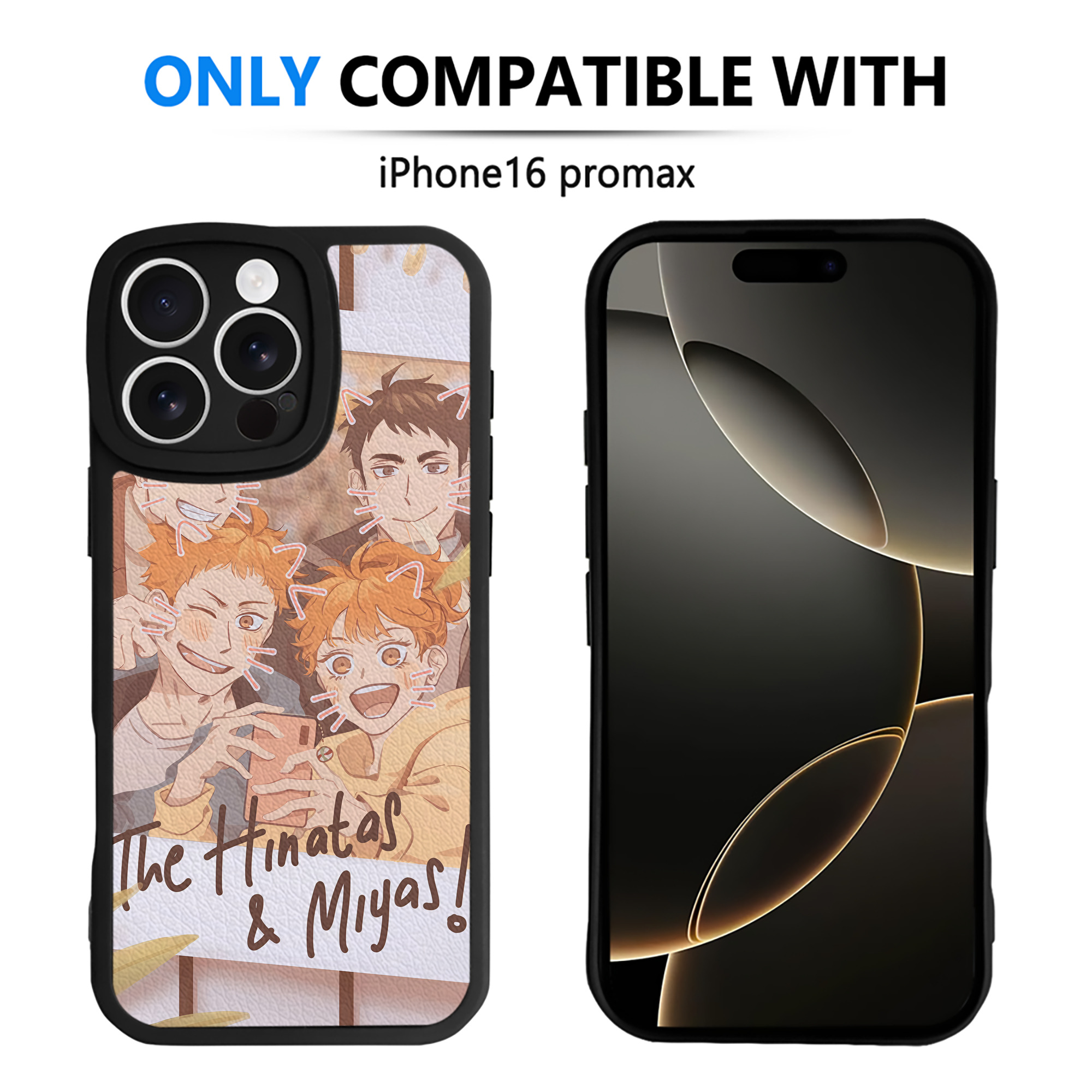 （画像用） ハイキュー!! Haikyu!! 【iPhone 16シリーズ対応】シリコンスマホケース（レザー調） 材質：シリコン